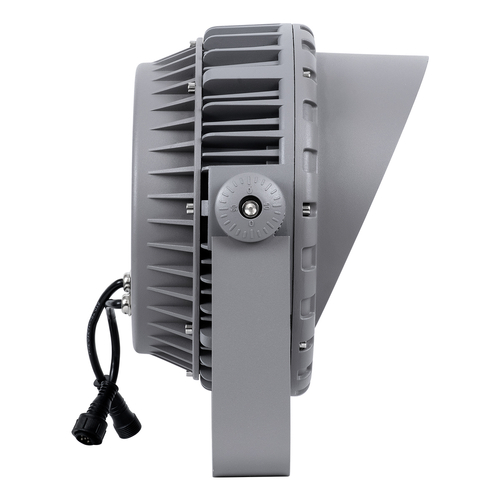 GLOBOSTAR® FLOODMENA 90649 Προβολέας Σποτ Wall Washer με Αντιθαμβωτική Γρίλια LED 48W 3840lm 30° DC 24V Αδιάβροχο IP65 Πολύχρωμο RGBW Dimmable DMX512 - Bridgelux SMD Chip - Γκρι Ανθρακί - Μ25 x Π25 x Υ18cm - 3 Χρόνια Εγγύηση