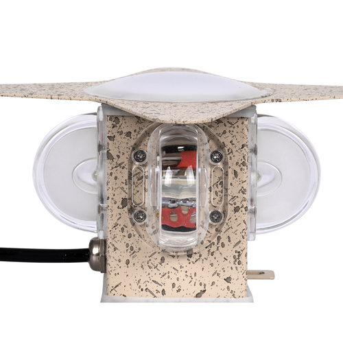 GLOBOSTAR® WALLLIGHT-CINA 90659 Μοντέρνο Φωτιστικό Τοίχου - Απλίκα LED 10W 1100lm 10° AC 220-240V Αδιάβροχο IP65 Πολύχρωμο RGB - CREE COB Chip & TÜV SÜD Driver - Μπεζ - Μ18.5 x Π18.5 x Υ8.5cm - 3 Χρόνια Εγγύηση