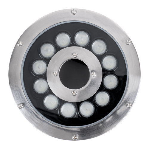 GLOBOSTAR® UNDERWATER-FINA 90675 Υποβρύχιος Προβολέας Σποτ για Σιντριβάνια/Πισίνες LED 9W 945lm 30° DC 24V Αδιάβροχο IP68 RGBW DMX512 Dimmable - Ανοξείδωτο Ατσάλι 304 - Φ16 x Υ8cm - 3 Χρόνια Εγγύηση