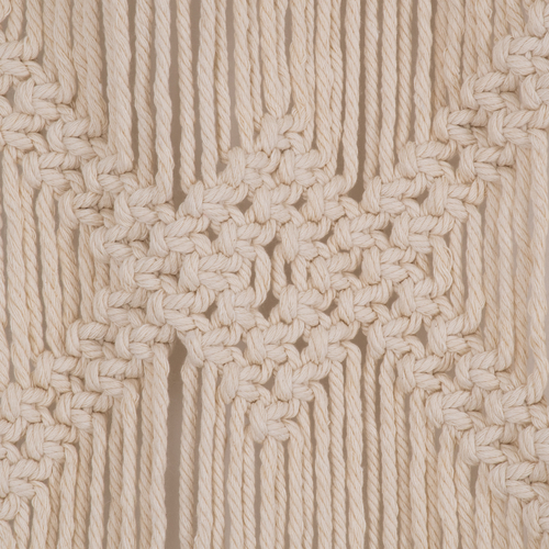 GloboStar® 35502 Μακραμέ Κουρτίνα Χειροποίητη Μπεζ Π200 x Υ200cm