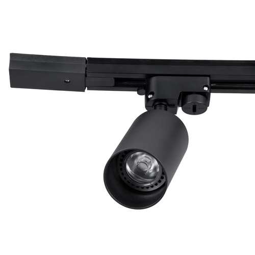 GLOBOSTAR® LEO 60356 Μοντέρνο Φωτιστικό Οροφής με Ντουί 4 x GU10 AC 220-240V IP20 - Μαύρο - Μ100 x Π6 x Υ20cm