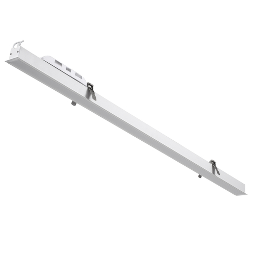 GLOBOSTAR® LUCA 61033 Μοντέρνο Φωτιστικό Οροφής LED 54W 6500lm 120° AC 220-240V IP20 Ρυθμιζόμενο Λευκό CCT με Χειριστήριο από 2700K έως 6000K Dimmable - Lumileds SMD Chip - Λευκό Ματ - Μ121.5 x Π5 x Υ4cm - 3 Χρόνια Εγγύηση