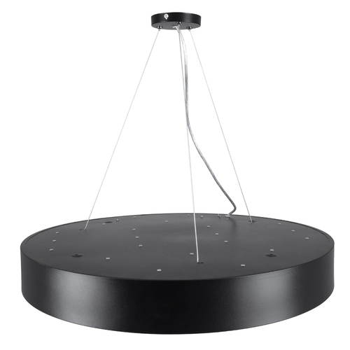 GLOBOSTAR® BURTON 61202-S Μοντέρνο Φωτιστικό Οροφής LED 75W 8625lm 120° AC 220-240V IP20 Ρυθμιζόμενο Λευκό CCT με Χειριστήριο από 2700K έως 6000K Dimmable - Lumileds SMD Chip - Μαύρο Ματ - Μ60 x Π60 x Υ8cm - 3 Χρόνια Εγγύηση