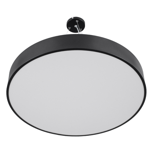 GLOBOSTAR® BURTON 61202-S Μοντέρνο Φωτιστικό Οροφής LED 75W 8625lm 120° AC 220-240V IP20 Ρυθμιζόμενο Λευκό CCT με Χειριστήριο από 2700K έως 6000K Dimmable - Lumileds SMD Chip - Μαύρο Ματ - Μ60 x Π60 x Υ8cm - 3 Χρόνια Εγγύηση