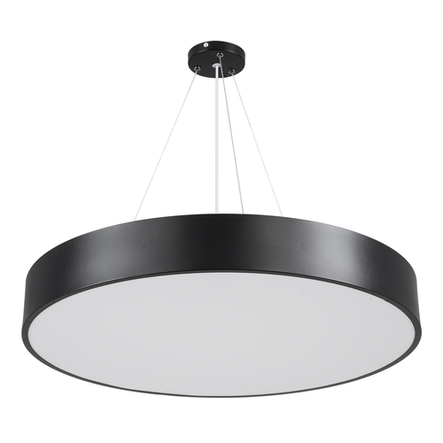 GLOBOSTAR® BURTON 61202-S Μοντέρνο Φωτιστικό Οροφής LED 75W 8625lm 120° AC 220-240V IP20 Ρυθμιζόμενο Λευκό CCT με Χειριστήριο από 2700K έως 6000K Dimmable - Lumileds SMD Chip - Μαύρο Ματ - Μ60 x Π60 x Υ8cm - 3 Χρόνια Εγγύηση