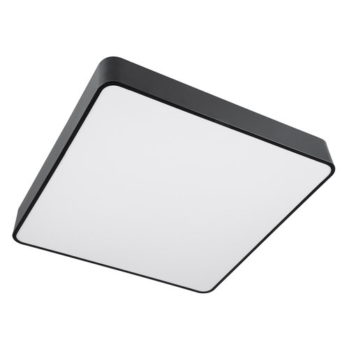 GLOBOSTAR® KAMALA 61208-S Μοντέρνο Φωτιστικό Οροφής LED 75W 8625lm 120° AC 220-240V IP20 Ρυθμιζόμενο Λευκό CCT με Χειριστήριο από 2700K έως 6000K Dimmable - Lumileds SMD Chip - Μαύρο Ματ - Μ60 x Π60 x Υ8cm - 3 Χρόνια Εγγύηση