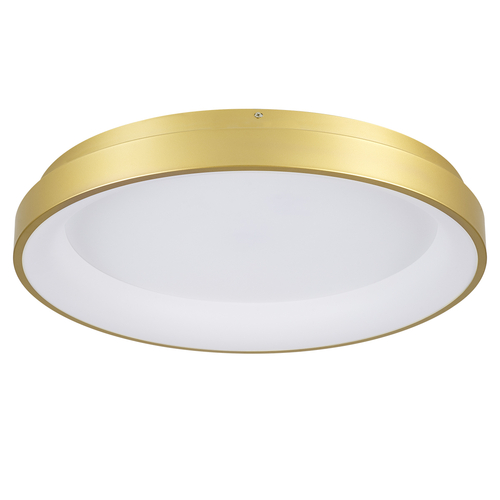 GLOBOSTAR® SALEM 61239 Μοντέρνο Φωτιστικό Οροφής LED 105W 12075lm 120° AC 220-240V IP20 Ρυθμιζόμενο Λευκό CCT με Χειριστήριο από 2700K έως 6000K Dimmable - Lumileds SMD Chip - Χρυσό - Μ60 x Π60 x Υ8.5cm - 3 Χρόνια Εγγύηση