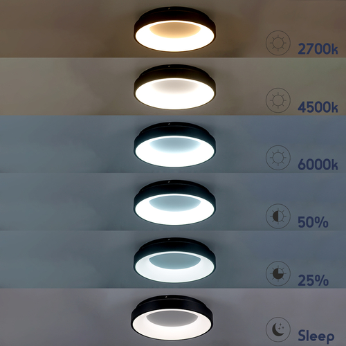 GLOBOSTAR® SALEM 61240 Μοντέρνο Φωτιστικό Οροφής LED 105W 12075lm 120° AC 220-240V IP20 Ρυθμιζόμενο Λευκό CCT με Χειριστήριο από 2700K έως 6000K Dimmable - Lumileds SMD Chip - Χάλκινο - Μ60 x Π60 x Υ8.5cm - 3 Χρόνια Εγγύηση