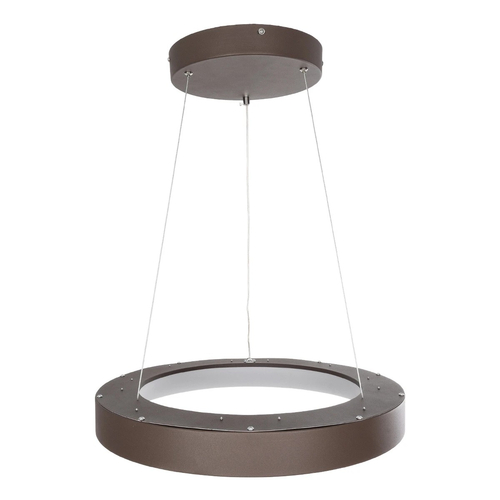 GLOBOSTAR® SALEM 61244 Μοντέρνο Κρεμαστό Φωτιστικό Οροφής LED 75W 8625lm 120° AC 220-240V IP20 Ρυθμιζόμενο Λευκό CCT με Χειριστήριο από 2700K έως 6000K Dimmable - Lumileds SMD Chip - Χάλκινο & Καφέ - Μ45 x Π45 x Υ7cm - 3 Χρόνια Εγγύηση