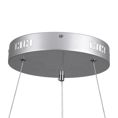 GLOBOSTAR® SALEM 61246 Μοντέρνο Κρεμαστό Φωτιστικό Οροφής LED 105W 12075lm 120° AC 220-240V IP20 Ρυθμιζόμενο Λευκό CCT με Χειριστήριο από 2700K έως 6000K Dimmable - Lumileds SMD Chip - Γκρι - Μ60 x Π60 x Υ7cm - 3 Χρόνια Εγγύηση