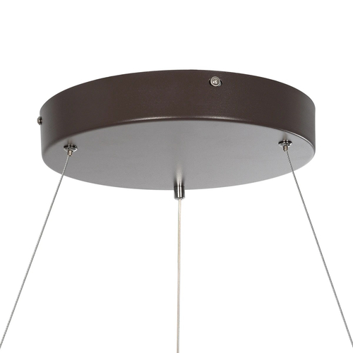 GLOBOSTAR® SALEM 61248 Μοντέρνο Κρεμαστό Φωτιστικό Οροφής LED 105W 12075lm 120° AC 220-240V IP20 Ρυθμιζόμενο Λευκό CCT με Χειριστήριο από 2700K έως 6000K Dimmable - Lumileds SMD Chip - Χάλκινο & Καφέ - Μ60 x Π60 x Υ7cm - 3 Χρόνια Εγγύηση