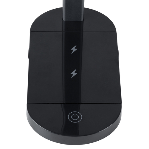 GloboStar® 76530 Επιτραπέζιο Φωτιστικό Πορτατίφ LED 5W 500lm 180° DC 5V IP20 CCT Θερμό Λευκό 2700K - Φυσικό Λευκό 4500K - Ψυχρό Λευκό 6000K Dimmable Μαύρο Αλουμίνιο - Μ25 x Π10.5 x Υ35.5cm - 2 Xρόνια Εγγύηση