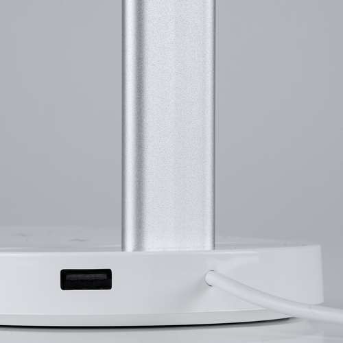 GloboStar® 76531 Επιτραπέζιο Φωτιστικό Πορτατίφ LED 5W 500lm 180° DC 5V IP20 CCT Θερμό Λευκό 2700K - Φυσικό Λευκό 4500K - Ψυχρό Λευκό 6000K Dimmable Λευκό Αλουμίνιο - Μ25 x Π10.5 x Υ35.5cm - 2 Xρόνια Εγγύηση