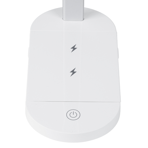 GloboStar® 76531 Επιτραπέζιο Φωτιστικό Πορτατίφ LED 5W 500lm 180° DC 5V IP20 CCT Θερμό Λευκό 2700K - Φυσικό Λευκό 4500K - Ψυχρό Λευκό 6000K Dimmable Λευκό Αλουμίνιο - Μ25 x Π10.5 x Υ35.5cm - 2 Xρόνια Εγγύηση