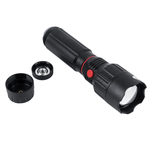 GloboStar® 79019 Φορητός Φακός Χειρός LED COB 3W Front + 3W Side 300lm Zoom 1° έως 60° Μοιρών Πτυσσόμενος με 3 Modes Αδιάβροχο IP54 Ψυχρό Λευκό 6000K