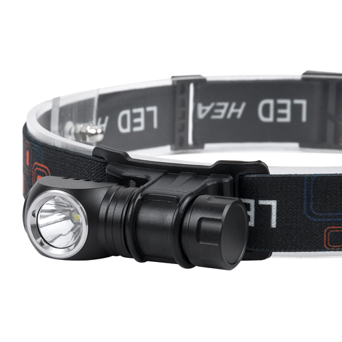 GloboStar® 79040 Φορητός Φακός Κεφαλής Επαναφορτιζόμενος LED Luminus SST20 10W 1000lm 30° Μοιρών με 1 x 16340 Μπαταρία 800mAh USB 2.0 3 Modes Αδιάβροχο IP54 Ψυχρό Λευκό 6000K