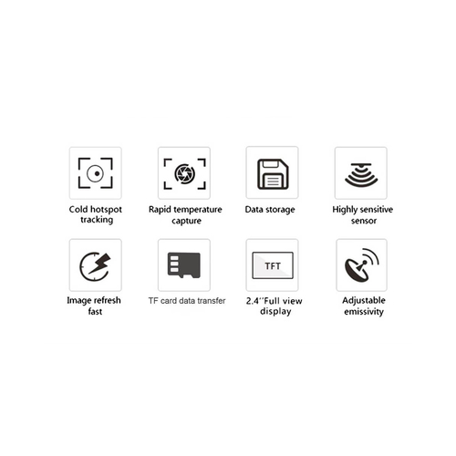 GLOBOSTAR® NOYAFA-NF-521 79989 Ψηφιακή Θερμοκάμερα Χειρός 2MP -10°C - 400°C με Οθόνη 2.4 TFT LCD με Micro-USB με Επαναφορτιζόμενη Μπαταρία Li-ion 3.7V 2600mAh & 8GB Micro TF Card IP20 - Μ6 x Π6 x Υ21cm - 2 Χρόνια Εγγύηση