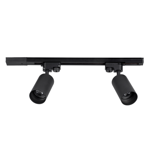 GLOBOSTAR® LEO 60354 Μοντέρνο Φωτιστικό Οροφής με Ντουί 2 x GU10 AC 220-240V IP20 - Μαύρο - Μ50.5 x Π6 x Υ20cm