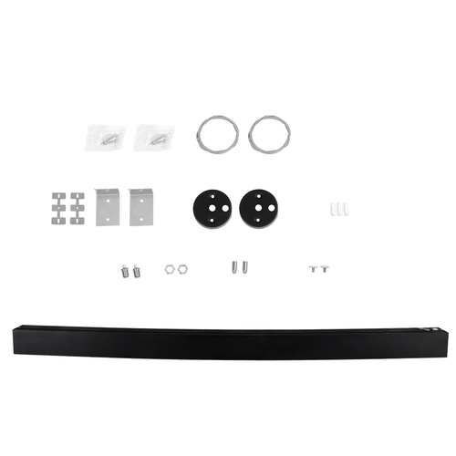 GLOBOSTAR® ORION 61030-S Μοντέρνο Φωτιστικό Οροφής LED 72W 8600lm 120° AC 220-240V IP20 Ρυθμιζόμενο Λευκό CCT με Χειριστήριο από 2700K έως 6000K Dimmable - Lumileds SMD Chip - Μαύρο Ματ - Μ120 x Π5.5 x Υ7cm - 3 Χρόνια Εγγύηση