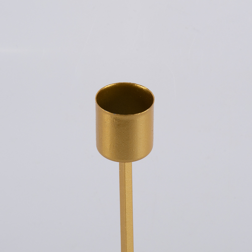 GloboStar® EVELYN 35106 Κηροπήγιο Μεταλλικό Χρυσό Φ9.5 x Υ15cm