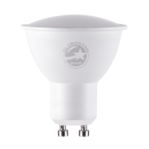 GLOBOSTAR® FLOODO 60101 Σποτ GU10 MR16 LED 6W 660lm 120° AC 220-240V IP20 Θερμό Λευκό 2700K - Lumileds SMD Chip - Μ5 x Π5 x Υ5.8cm - 3 Χρόνια Εγγύηση