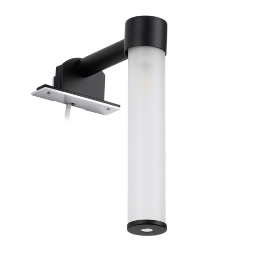 GloboStar® ELSA 60404 Μοντέρνο Φωτιστικό Τοίχου - Απλίκα Καθρέπτη Μπάνιου - Πίνακα 1 x G9 360° AC 220-240V IP44 Μ3.5 x Π13.5 x Υ20cm - Μαύρο - 5 Χρόνια Εγγύηση