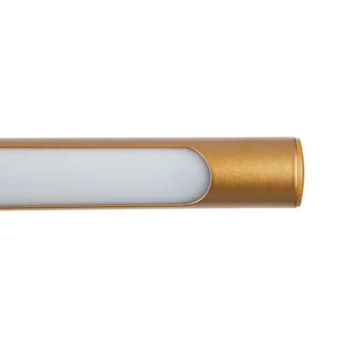 GloboStar® LAURA 60427 Μοντέρνο Φωτιστικό Τοίχου - Απλίκα Καθρέπτη Μπάνιου - Πίνακα LED 12W 1400lm 120° AC 220-240V IP44 Μ60 x Π27 x Υ13cm - Φυσικό Λευκό 4500K - Χάλκινο - 3 Χρόνια Εγγύηση