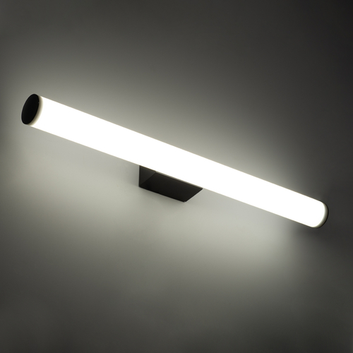 GLOBOSTAR® MABEL 60428 Μοντέρνο Φωτιστικό Τοίχου - Απλίκα Καθρέπτη Μπάνιου LED 12W 1400lm 240° AC 220-240V IP20 Φυσικό Λευκό 4500K - Lumileds SMD Chip & TÜV SÜD Driver - Μαύρο Ματ - Μ60 x Π10 x Υ5cm - 3 Χρόνια Εγγύηση