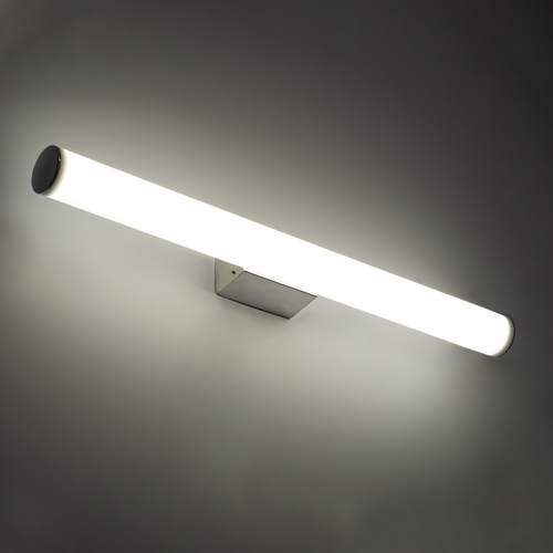 GLOBOSTAR® MABEL 60430 Μοντέρνο Φωτιστικό Τοίχου - Απλίκα Καθρέπτη Μπάνιου LED 12W 1400lm 240° AC 220-240V IP20 Φυσικό Λευκό 4500K - Lumileds SMD Chip & TÜV SÜD Driver - Νίκελ Χρώμιο - Μ60 x Π10 x Υ5cm - 3 Χρόνια Εγγύηση