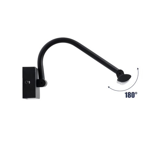 GLOBOSTAR® MIRA 60432 Μοντέρνο Φωτιστικό Τοίχου - Απλίκα Καθρέπτη Μπάνιου LED 12W 1400lm 120° AC 220-240V IP20 Φυσικό Λευκό 4500K - Lumileds SMD Chip & TÜV SÜD Driver - Μαύρο Ματ - Μ60 x Π20 x Υ13cm - 3 Χρόνια Εγγύηση