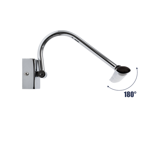 GLOBOSTAR® MIRA 60434 Μοντέρνο Φωτιστικό Τοίχου - Απλίκα Καθρέπτη Μπάνιου LED 12W 1400lm 120° AC 220-240V IP20 Φυσικό Λευκό 4500K - Lumileds SMD Chip & TÜV SÜD Driver - Νίκελ Χρώμιο - Μ60 x Π20 x Υ13cm - 3 Χρόνια Εγγύηση