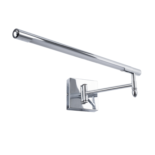 GLOBOSTAR® FRIDA 60458 Μοντέρνο Φωτιστικό Τοίχου - Απλίκα Καθρέπτη Μπάνιου LED 12W 1400lm 120° AC 220-240V IP20 Φυσικό Λευκό 4500K - Lumileds SMD Chip & TÜV SÜD Driver - Νίκελ Χρώμιο - Μ51 x Π25 x Υ10cm - 3 Χρόνια Εγγύηση