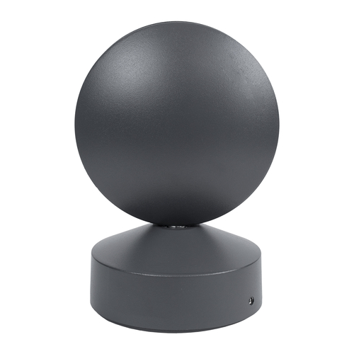 GLOBOSTAR® ZERODA 60597 Μοντέρνο Φωτιστικό Τοίχου - Απλίκα LED 9W 1035lm 3°/360° AC 220-240V Αδιάβροχο IP65 Θερμό Λευκό 2700K - CREE XPE Chip & TÜV SÜD Driver - Γκρι Ανθρακί Ματ - Μ11 x Π10 x Υ16cm - 5 Χρόνια Εγγύηση