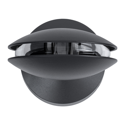 GLOBOSTAR® ZERODA 60597 Μοντέρνο Φωτιστικό Τοίχου - Απλίκα LED 9W 1035lm 3°/360° AC 220-240V Αδιάβροχο IP65 Θερμό Λευκό 2700K - CREE XPE Chip & TÜV SÜD Driver - Γκρι Ανθρακί Ματ - Μ11 x Π10 x Υ16cm - 5 Χρόνια Εγγύηση