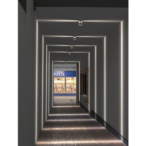 GLOBOSTAR® ZERODA 60597 Μοντέρνο Φωτιστικό Τοίχου - Απλίκα LED 9W 1035lm 3°/360° AC 220-240V Αδιάβροχο IP65 Θερμό Λευκό 2700K - CREE XPE Chip & TÜV SÜD Driver - Γκρι Ανθρακί Ματ - Μ11 x Π10 x Υ16cm - 5 Χρόνια Εγγύηση