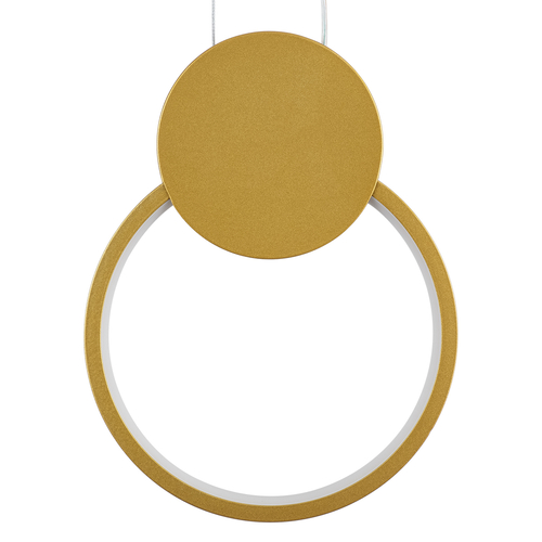 GLOBOSTAR® CYCLOS 61075 Μοντέρνο Κρεμαστό Φωτιστικό Οροφής LED 9W 1080lm 300° AC 220-240V IP20 Ρυθμιζόμενο Λευκό CCT με On/Off 2700K/4500K/6000K - Lumileds SMD Chip - Χρυσό Βούρτσας - Μ21 x Π2.3 x Υ26.5cm - 3 Χρόνια Εγγύηση