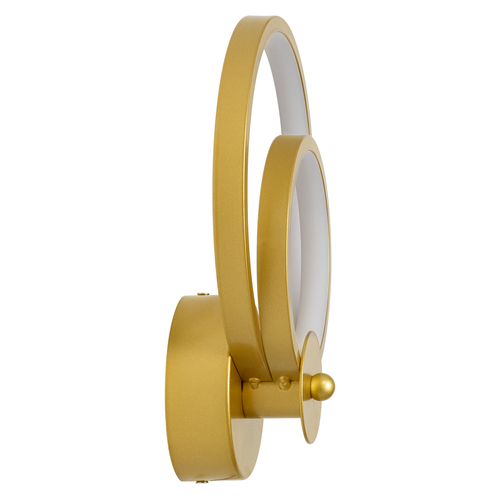GLOBOSTAR® FREDDIE 61078 Μοντέρνο Φωτιστικό Τοίχου - Απλίκα LED 15W 1080lm 300° AC 220-240V IP20 Ρυθμιζόμενο Λευκό CCT με On/Off 2700K/4500K/6000K - Lumileds SMD Chip - Χρυσό Βούρτσας - Μ20 x Π7.5 x Υ25cm - 3 Χρόνια Εγγύηση