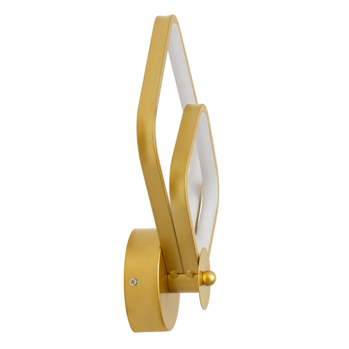 GLOBOSTAR® ANNA 61087 Μοντέρνο Φωτιστικό Τοίχου - Απλίκα LED 15W 1800lm 300° AC 220-240V IP20 Ρυθμιζόμενο Λευκό CCT με On/Off 2700K/4500K/6000K - Lumileds SMD Chip - Χρυσό Βούρτσας - Μ25 x Π8 x Υ30cm - 3 Χρόνια Εγγύηση