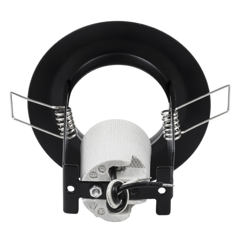 GLOBOSTAR® ALIBA 77841 Χωνευτή Βάση για Σποτ R50 με Ντουί E14 IP20 - Μαύρο Ματ - Μ9.2 x Π9.2 x Υ9.5cm / Q7cm