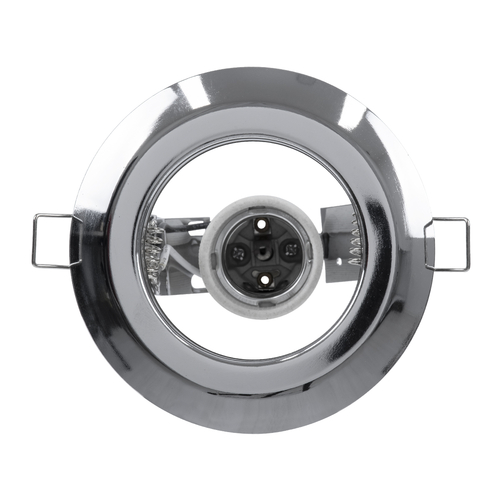 GLOBOSTAR® ACIDA 77847 Χωνευτή Βάση για Σποτ R63 με Ντουί E27 IP20 - Νίκελ Χρώμιο - Μ11 x Π11 x Υ11cm / Q9cm