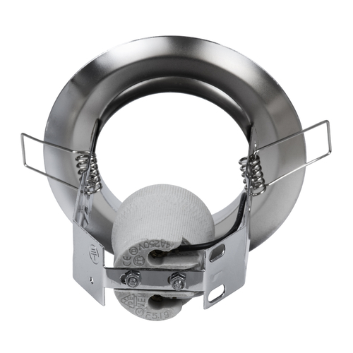 GLOBOSTAR® ACIDA 77847 Χωνευτή Βάση για Σποτ R63 με Ντουί E27 IP20 - Νίκελ Χρώμιο - Μ11 x Π11 x Υ11cm / Q9cm