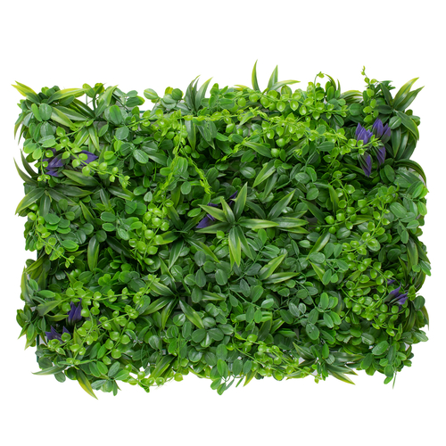 GLOBOSTAR® PEPPEROMIA 78434 Τεχνητό Πάνελ Φυλλωσιάς / Κάθετος Κήπος Πεπερόμια & Ζεβρίνα - Πράσινο - Μ60 x Π9 x Υ40cm