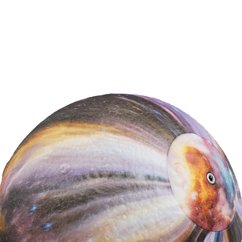 GloboStar® MOON 79617 Επιτραπέζιο Φωτιστικό Πορτατίφ LED 6W 360lm 360° DC 5V IP20 RGB Dimmable Πολύχρωμο Πλαστικό με Μπεζ Ξύλο - Μ20 x Π20 x Υ25cm - 2 Xρόνια Εγγύηση