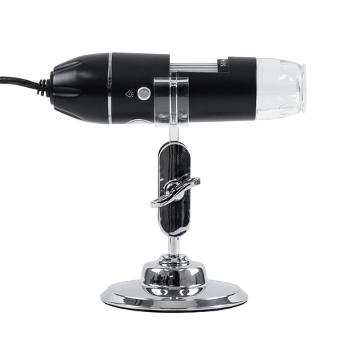 GLOBOSTAR® MICROCAM 79995 Ψηφιακό Ηλεκτρονικό Μικροσκόπιο / Κάμερα 2MP 1600x1200px με x1600 Zoom Mode & 8 LED DC 5V με USB-C IP20 - Μ3.5 x Π3.5 x Υ12cm - 2 Χρόνια Εγγύηση