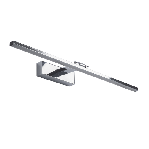 GLOBOSTAR® ELLIS 60445 Μοντέρνο Φωτιστικό Τοίχου - Απλίκα Καθρέπτη Μπάνιου LED 12W 1400lm 120° AC 220-240V IP20 Φυσικό Λευκό 4500K - Lumileds SMD Chip & TÜV SÜD Driver - Νίκελ Χρώμιο - Μ60 x Π16 x Υ6cm - 3 Χρόνια Εγγύηση