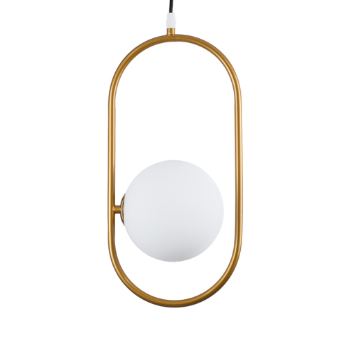 GLOBOSTAR® HAMBURG 00590 Μοντέρνο Κρεμαστό Φωτιστικό Οροφής με Ντουί 1 x G9 AC 220-240V IP20 - Χρυσό & Λευκό - Μ20 x Π15 x Υ40cm