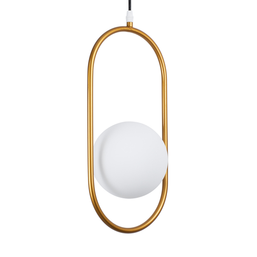 GLOBOSTAR® HAMBURG 00590 Μοντέρνο Κρεμαστό Φωτιστικό Οροφής με Ντουί 1 x G9 AC 220-240V IP20 - Χρυσό & Λευκό - Μ20 x Π15 x Υ40cm