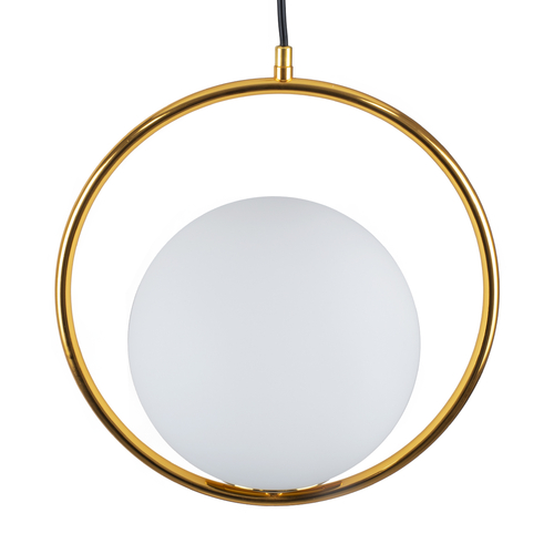 GLOBOSTAR® MADRID 00932 Μοντέρνο Κρεμαστό Φωτιστικό Οροφής με Ντουί 1 x E27 AC 220-240V IP20 - Χρυσό & Λευκό - Μ30 x Π20 x Υ30cm