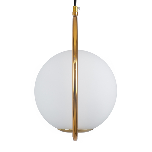 GLOBOSTAR® MADRID 00932 Μοντέρνο Κρεμαστό Φωτιστικό Οροφής με Ντουί 1 x E27 AC 220-240V IP20 - Χρυσό & Λευκό - Μ30 x Π20 x Υ30cm