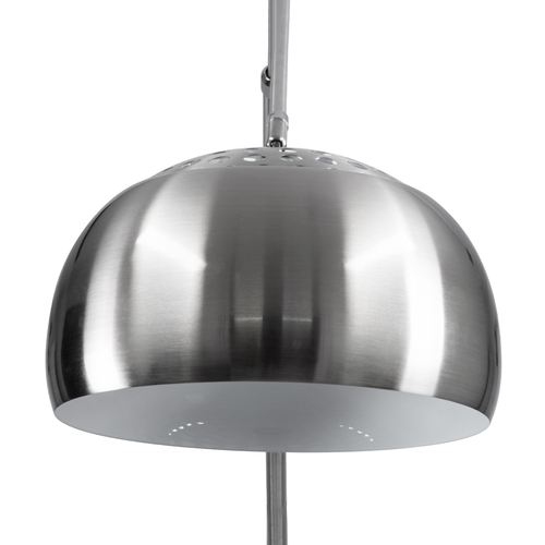 GLOBOSTAR® PRAGUE 00990 Μοντέρνο Επιδαπέδιο Φωτιστικό με Ντουί 1 x E27 AC 220-240V IP20 - Νίκελ Βούρτσας - Μ210 x Π45 x Υ220cm